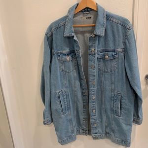 Top shop oversized light blue denim jacket